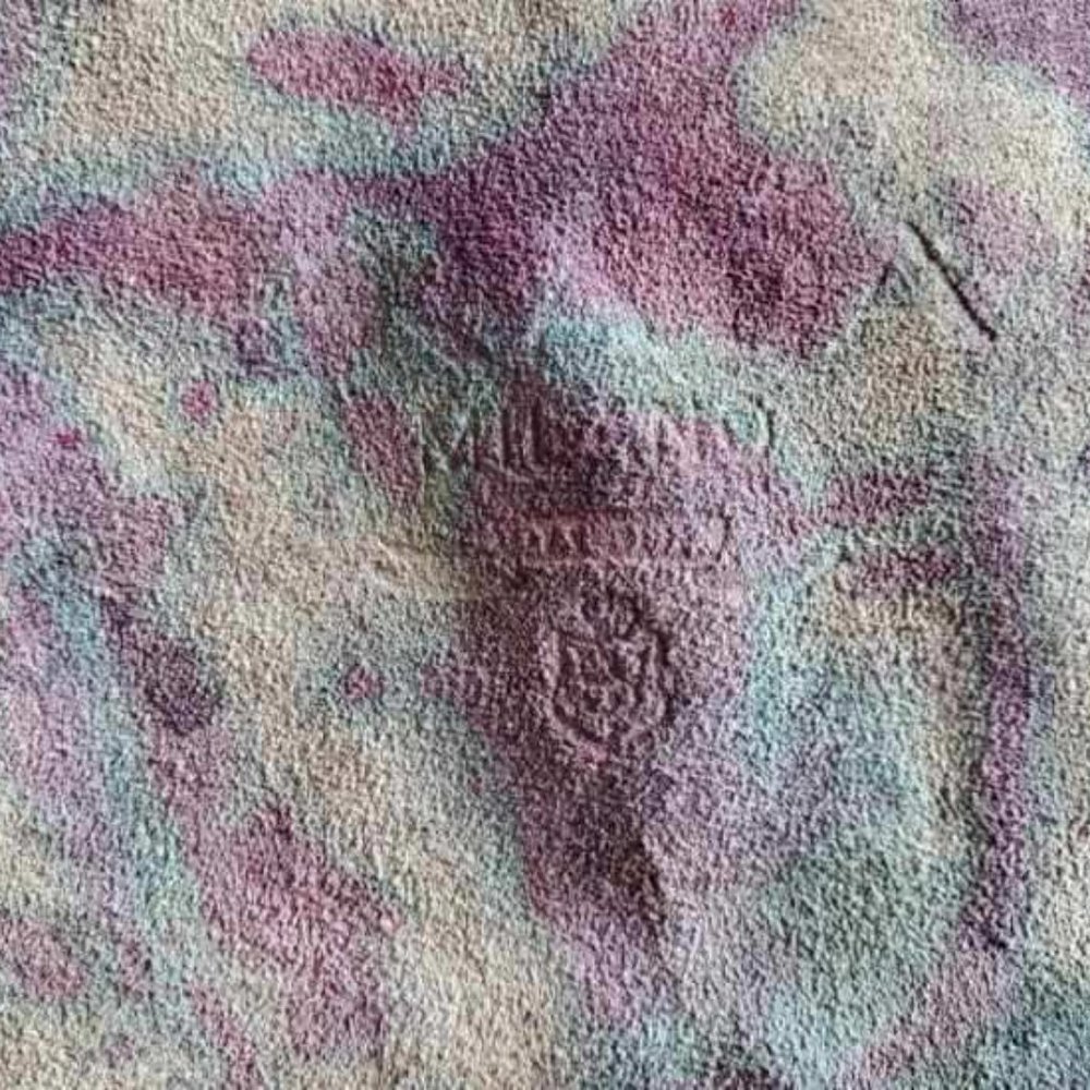 Prada XL suede Leather Bag backpack size tie dyed gray purple pink blue vintage - Picture 10 of 15